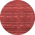 thumbnail image 1 of Ahgly Company Indoor Round Abstract Red Modern Area Rugs, 8' Round, 1 of 4