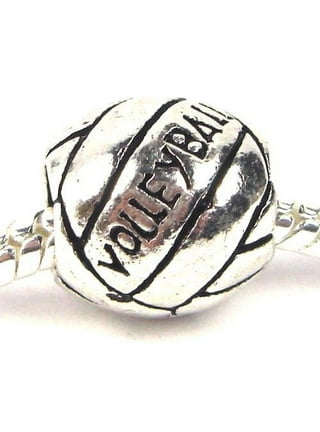 Volleyball Zipper Pull Clip On Charm