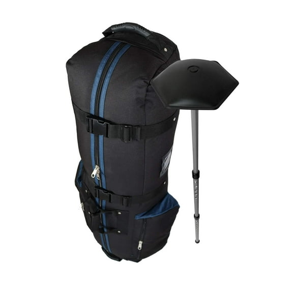 CaddyDaddy Constrictor II with North Pole Club Protector Golf Bag Travel Cover, Black/Navy