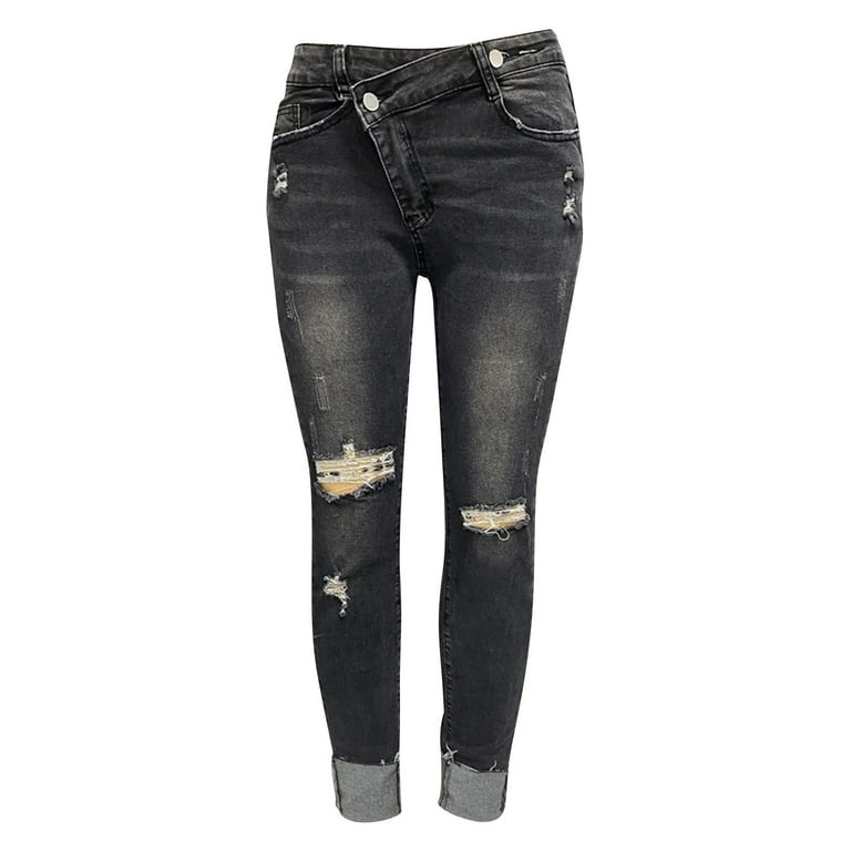 Felirenzacia Skinny Ripped Jeans for Women, High Waist Stretch