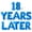 Blue, variant on Letter Balloons - 18 YEARS LATER 16" Inch Alphabet Letters Foil Mylar Balloon 18th Birthday Party Banner (Gold)