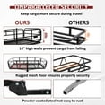 thumbnail image 6 of HECASA 60"x 24"x 14" Folding Hitch Mount Cargo Carrier Rack Basket Trailer 500 LB Capacity for 2" Receiver, 6 of 13