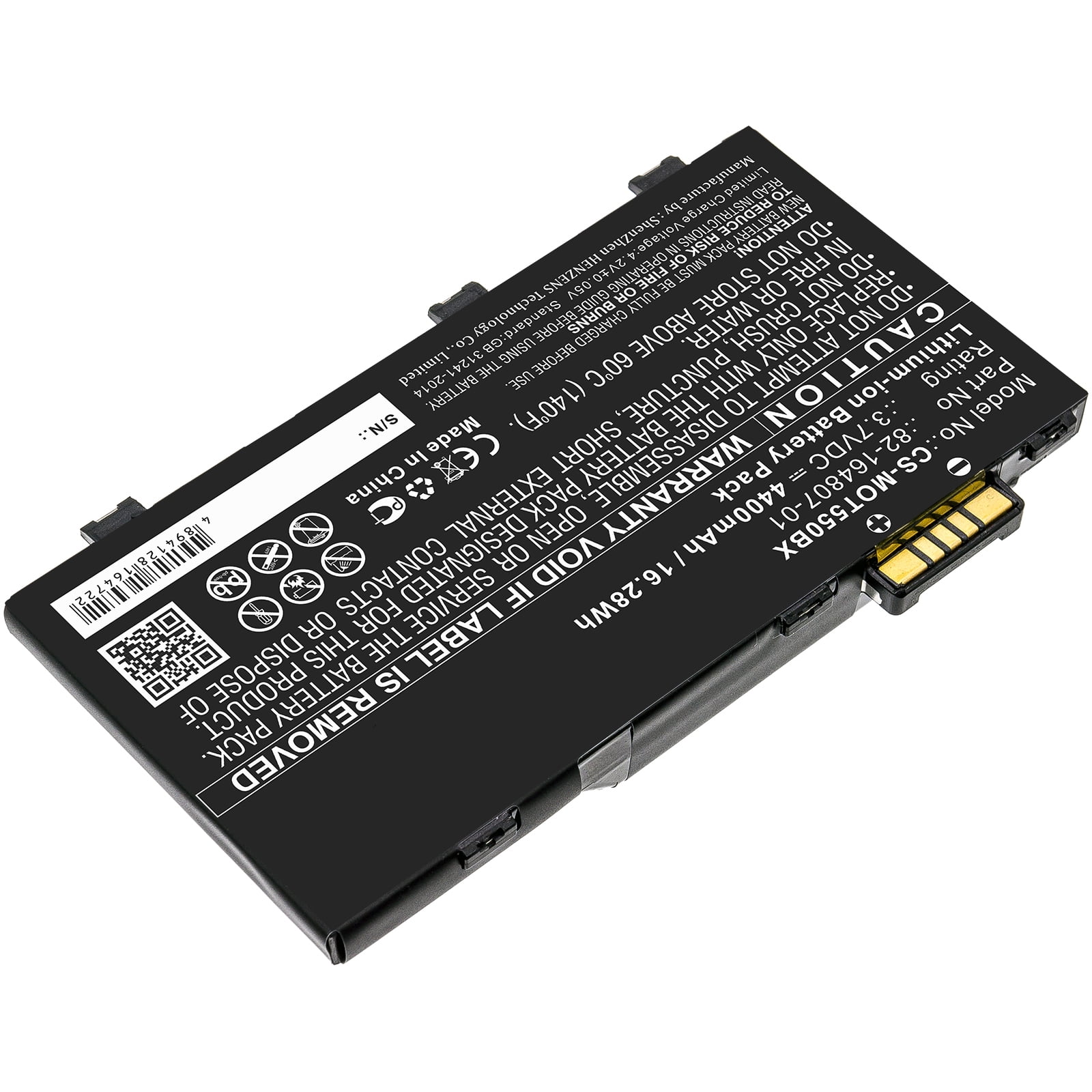Replacement Battery for Zebra RFD8500,BTRY-RF85-44MA1-01,BTRY-TC55-29MA1-01,3.7V/4400mAh