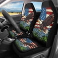 thumbnail image 2 of XYZCANDO Patriotic Front Car Seat Covers featuring Eagle US Flag Design - Durable Breathable Protection for SUV Truck, 2 of 10