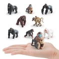 thumbnail image 2 of Set de figuras de gorila y mono, 8 piezas, PVC realista, 2 of 3