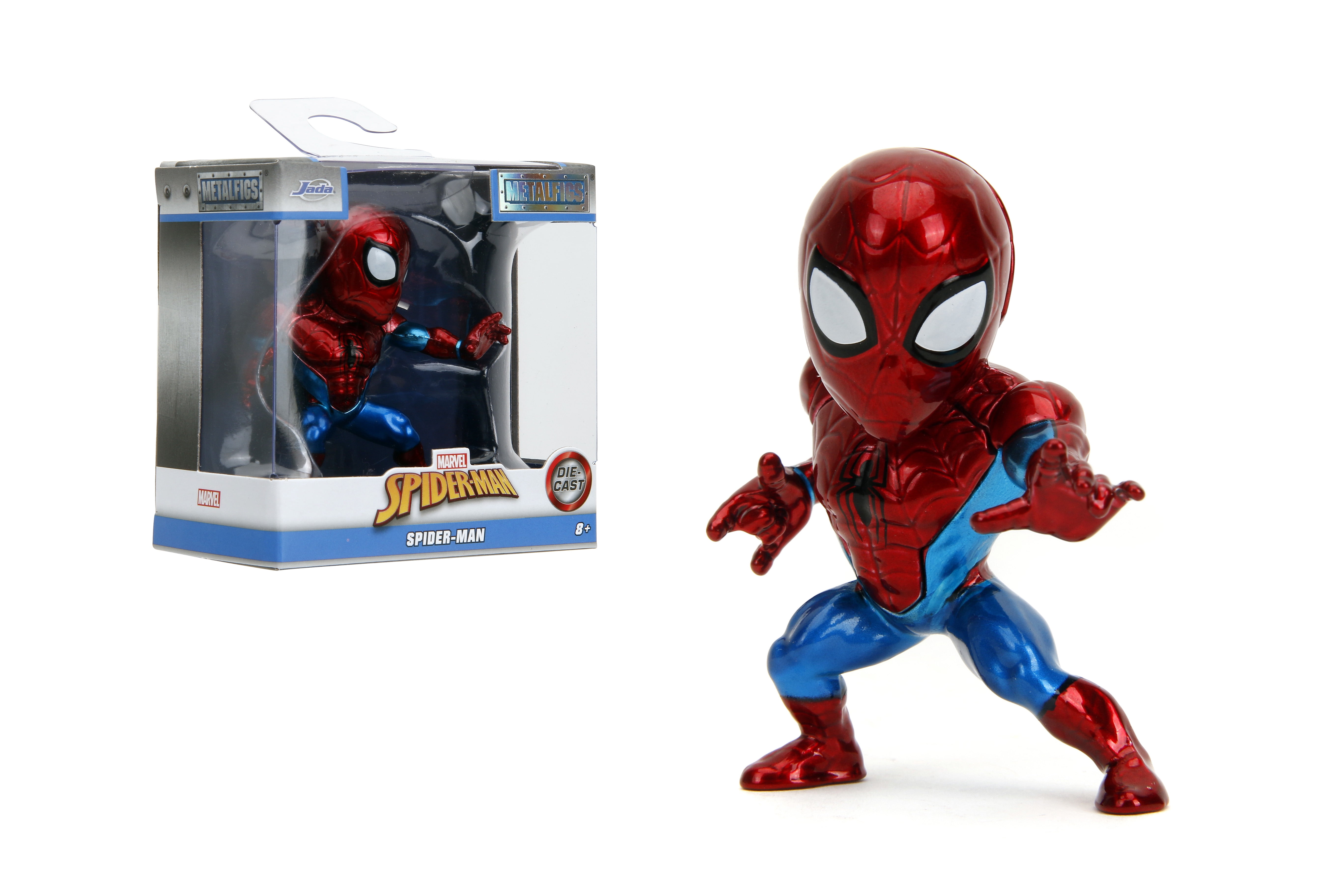 (2 pack) Marvel Spider-Man 2.5" Metal Figure, Spider-Man, Miles Morales, Spider-Man 2099, and Venom(One Piece, Styles May Vary)