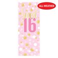 thumbnail image 3 of Pink and Gold Sweet 16 Door Covers, 6' x 30", Pack of 3, 3 of 5