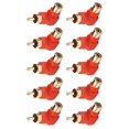 thumbnail image 1 of 10Pcs/lot Right Angle RCA Male to Female Connector Audio AV Elbow Plug Jack Extender 90 Degrees L Shape RCA Adapter Plug, 1 of 5
