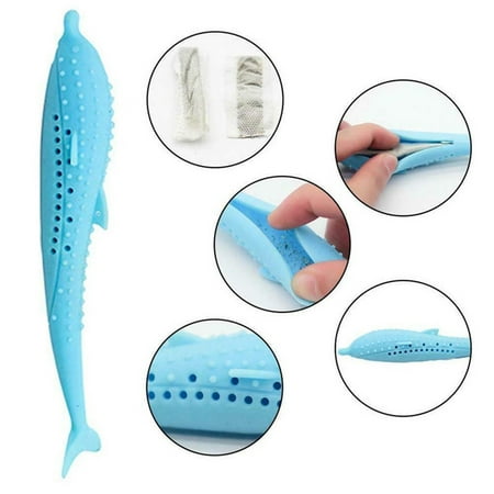 Catmint-Toys,Simulation Silicone Fish Shape Toothbrush Cat Fish Flop Cleaning Toy Doll Interactive Pillow Chew Supplies for Pets Cats, (Best Deal Pet Supply Trifexis)