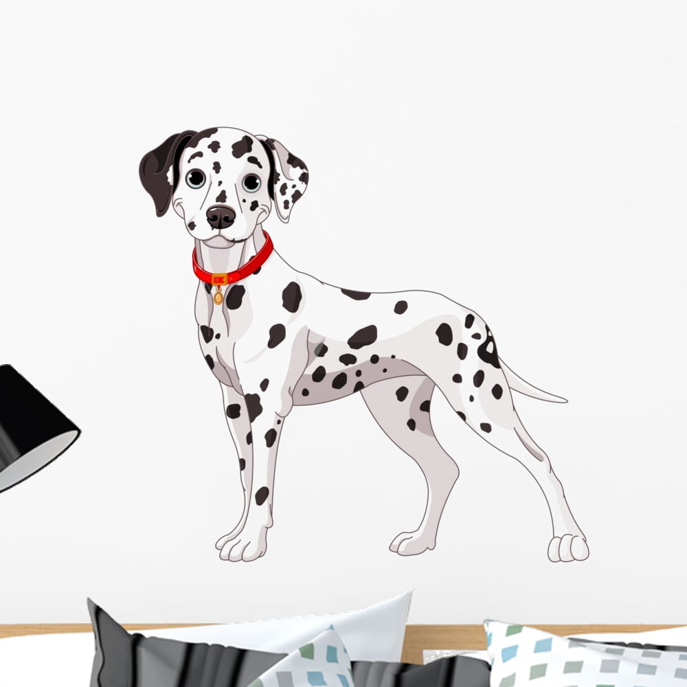 Ocean Gift Dalmatian Car Decals - Pack Of 2 Realistic Dog Stickers, 12" X 12", Waterproof For Windows, Walls