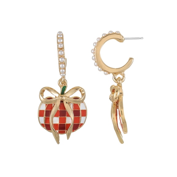 Packed Party Women's Disco Pumpkin Hoop Earrings, 1 Pair
