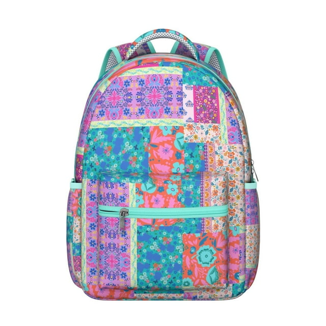 Nordic Style Adjustable Strap School Backpack for Student, Waterproof and Scratch-Resistant, Featuring Earthy Aesthetic Floral Design, Perfect for School, Camping, and Gym Sessions