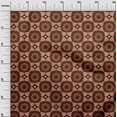 thumbnail image 2 of oneOone Cotton Flex Brown Fabric Floral Block Craft Projects Decor Fabric Printed By The Yard 40 Inch Wide, 2 of 4