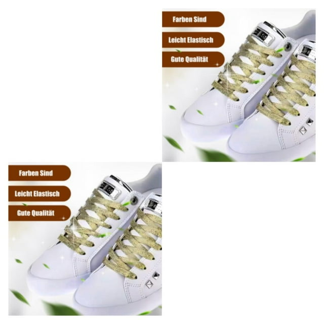 Ruiboury 8pieces Exquisite Crafted Shoelaces For Fashionable Look Sneakers Today Shiny As Shown 2Set
