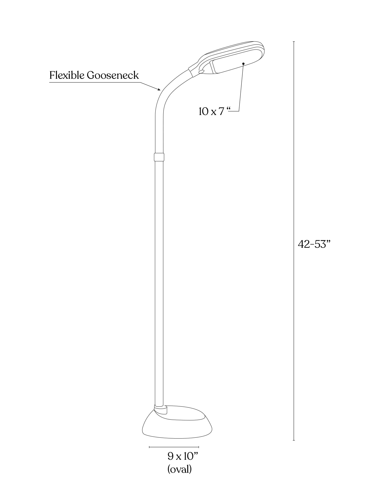 Brightech Litespan - Bright LED Floor Lamp for Crafts and Reading, Estheticians' Light for Lash Extensions, Adjustable Gooseneck Standing Lamp for Living Room, Bedroom and Office - Natural Wood