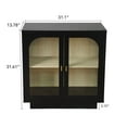 thumbnail image 3 of Tcbosik Black Buffet Cabinet with Storage, Coffee Bar Cabinet Kitchen Sideboard, Modern Cabinet with 2 Acrylic Doors, 31.1"L x 13.78"W x 31.5"H, 3 of 7