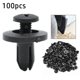 thumbnail image 3 of 100Pcs Universal Car Truck Bumper Fender Rivet Fastener Clips 6mm Hole Black Plastic Car Interior Accessories, 3 of 5