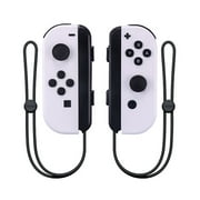Switch Wireless Controllers with Hand Strap Replacement Wireless Gamepad Joy-con Dual Vibration (White)