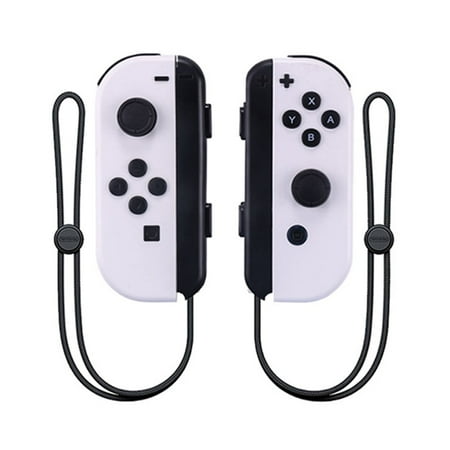 Switch Wireless Controllers with Hand Strap Replacement Wireless Gamepad Joy-con Dual Vibration (White)