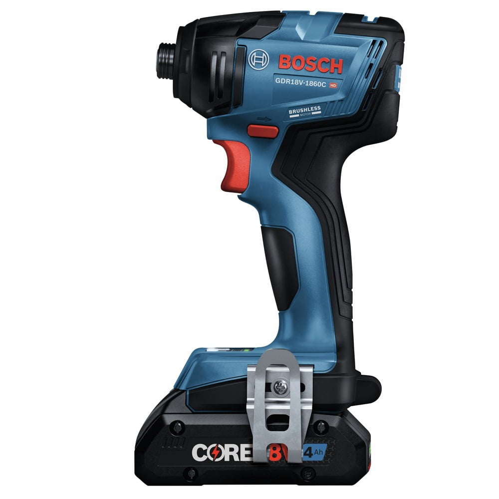 Restored Bosch GDR18V-1860CB25-RT 18V Brushless Lithium-Ion 1/4 in. Hex Cordless Connected-Ready Impact Driver Kit (4 Ah) (Refurbished)
