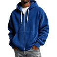 thumbnail image 2 of Mens Corduroy Hoodies Zip Up Oversized Long Sleeve Hooded Jacket Drawstring Hooded Cardigan Casual Fall Winter Streetwear Daily Wear, 2 of 5