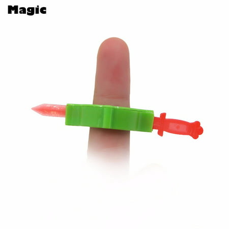 Mosunx Creative Spoof Funny Trick Toy Props Sword Through Finger April Fools' Day