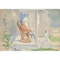 thumbnail image 2 of Edwin Austin Abbey 24x18 Black Ornate Framed Double Matted Museum Art Print Titled: Man in Rocking Chair on Front Porch with His Wife and Child, 2 of 5