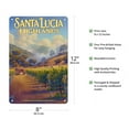 thumbnail image 2 of Santa Lucia Highlands Wineries - Boekenoogen Winery - California Vineyards Wine Country Art by Kerne Erickson - 8 x 12 inch Vintage Metal Tin Sign, 2 of 4