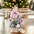thumbnail image 4 of Snow Flocked Mini Christmas Tree for Tabletop Decor, Pre-Decorated Artificial Xmas Tree with DIY Ornaments, Bows and Decor Balls, Small Festive Tree for Indoor Christmas Decoration and Xmas Gifts, 4 of 6