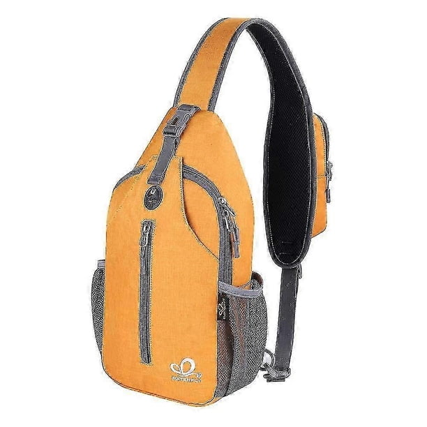 Crossbody Sling Backpack Daypack: Yellow Sling Bag Travel Hiking Walking Antitheft Chest Bag For Man Woman