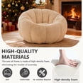 thumbnail image 5 of Lovableguy Fluffy Bean Bag Chair for Adults,Teens,Faux Fur Floral-Shaped Bean Bag Lazy Sofa Chair,Oversize Beanbag Reading Chair for Bedroom,Living Room,Apartment,Beige, 5 of 7