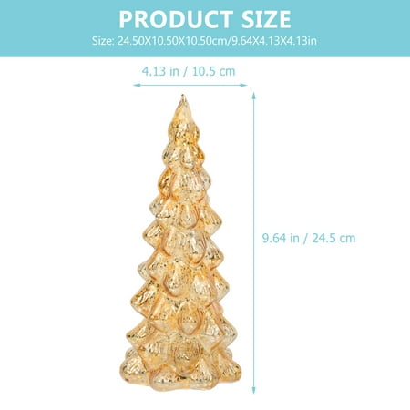 

1Pc Exquisite Glass Xmas Tree Adorn Xmas Showcase Light Xmas Tree Night Light