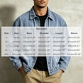 thumbnail image 2 of Raeneomay Men's Denim Jacket - Long Sleeve Collared Multi Pocket Outerwear S-XXL, 2 of 4