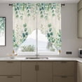 thumbnail image 4 of Eucalyptus Leaves Daisy Swag Valances for Windows 2 Pack Summer Farmhouses Vintage Swag Kitchen Curtains 63 Inches Long Rod Pocket Short Window Treatment for Kitchen Bathroom 36"x63", 4 of 9