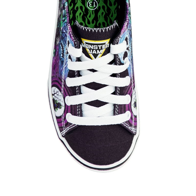 Monster Jam Little Boys Lace up Canvas Sneaker Walmart