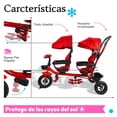 thumbnail image 2 of Triciclo Evolutivo The Baby Shop  Doble Gemelar para Niños 2 Asientos Giratorios Rojo -, 2 of 6