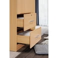 thumbnail image 5 of Hodedah Import 3 Door Armoire w/ Clothing Rod, Shelves, & 2 Drawers, Beech, 5 of 5