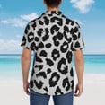 thumbnail image 4 of Pofeuu Similar To Leopard Print Print Hawaiian Shirt for Men Sleeves Casual Button Down Summer Beach Dress Shirts T-Shirts,Large, 4 of 7