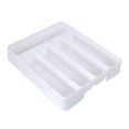 thumbnail image 4 of Bandeja para cubiertos, cajón organizador, bandeja para utensilios de cocina, organizador de cubiertos multiusos para cocina, dormitorio, utensilios, Blanco mayimx Porta cubiertos, 4 of 9