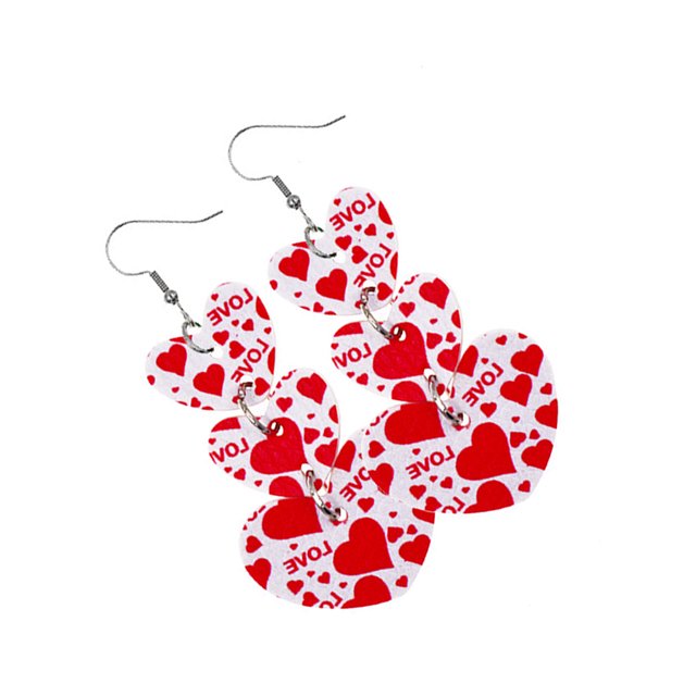 Pendientes Multicapa Labio Oreja Cuelga Aro en forma de corazón Pendiente colgante Favores de fiesta Regalo del día de San Valentín Banquete Ropa, zapatos y accesorios Miscelánea corazon 12 Minnieouse AP010113-15
