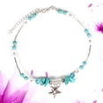 thumbnail image 2 of MasteelfCA Universal Silver Ankle Bracelet with Star Shape Pendant Geometric Type Foot Jewelry Simple Handmade Alloy Crystal Beach Anklet, 2 of 7