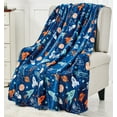 thumbnail image 1 of Mocassi Breathable Fleece Throw Blanket, 50 x 60 inches, Perfect for Lounging and Home Decor, All Season Suitable, Space Adventure Throw, 1 of 5