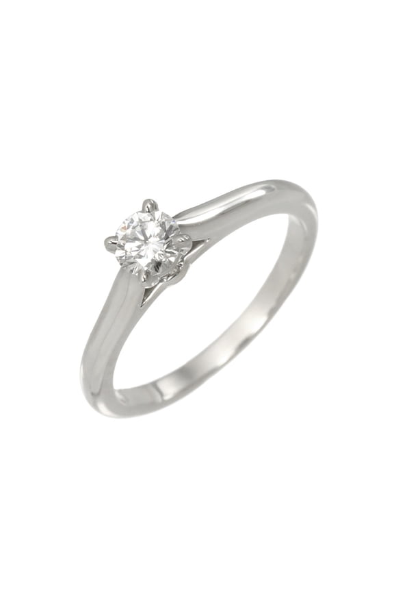 Pre-Owned Cartier 1895 Solitaire Ring #47, 0.25ct Diamond, E VVS2 Clarity, Platinum.