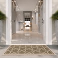 thumbnail image 3 of SAFAVIEH Courtyard Allison Geometric Bordered Indoor/Outdoor Area Rug, 2' x 3'7", Green/Beige, 3 of 9
