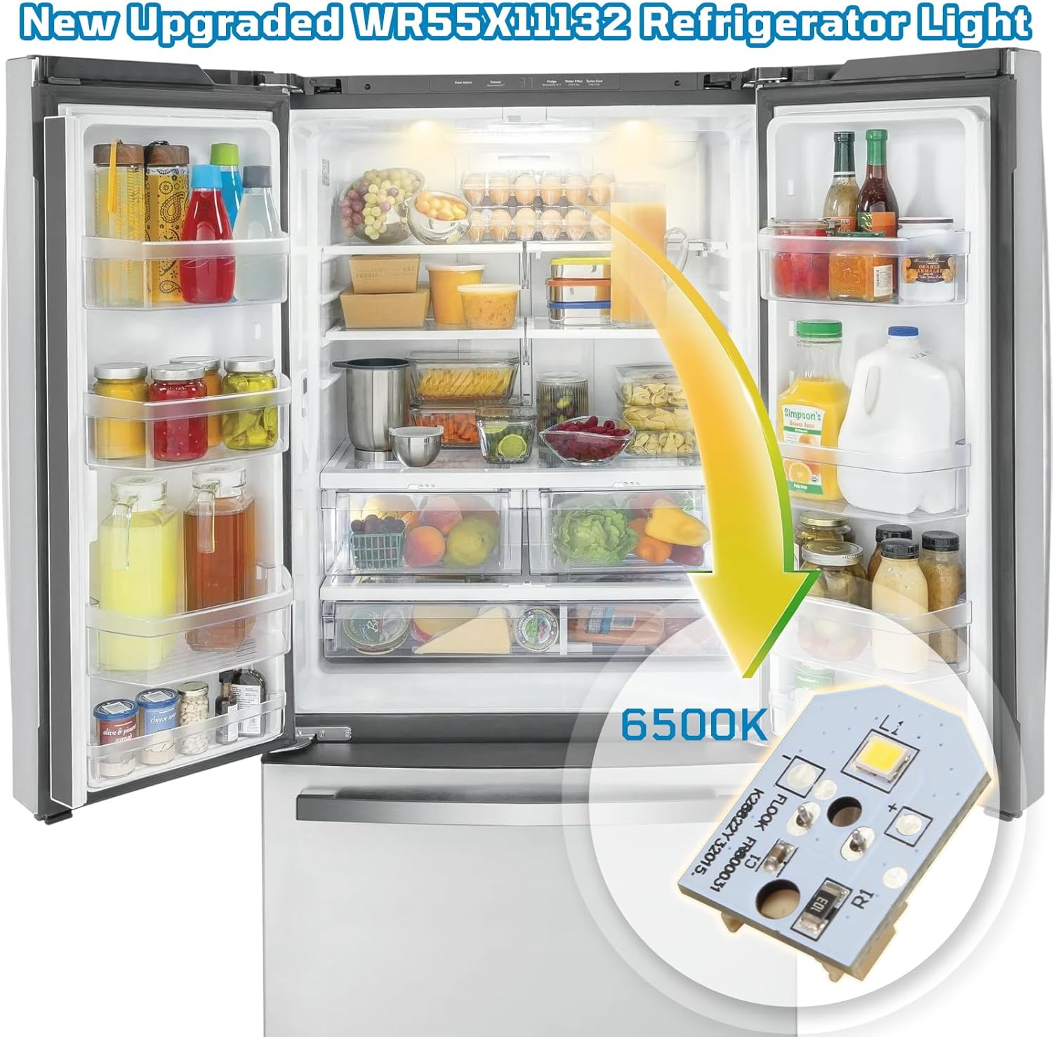 Aniceparthy New Upgraded 7 Pack WR55X11132 WR55X25754 LED Light for GE Refrigerator LED Light 3033142 AP6261806 WR55X26486 PS4704284 EAP12172918 WR55X30602