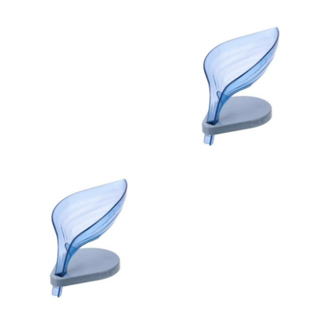 Advancent Soporte de esponja para hogar, oficina, Hotel, con ventosa, sin clavos, sin pinchazos, autodrenante, bandeja de almacenamiento de Azul Tipo 1 2Conjunto