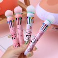thumbnail image 1 of 12pcs Cute Ten Color Ballpoint Pen Hand Pressure Pen Gel Pen Student Learning Stationery Small Gift Reward, 1 of 4