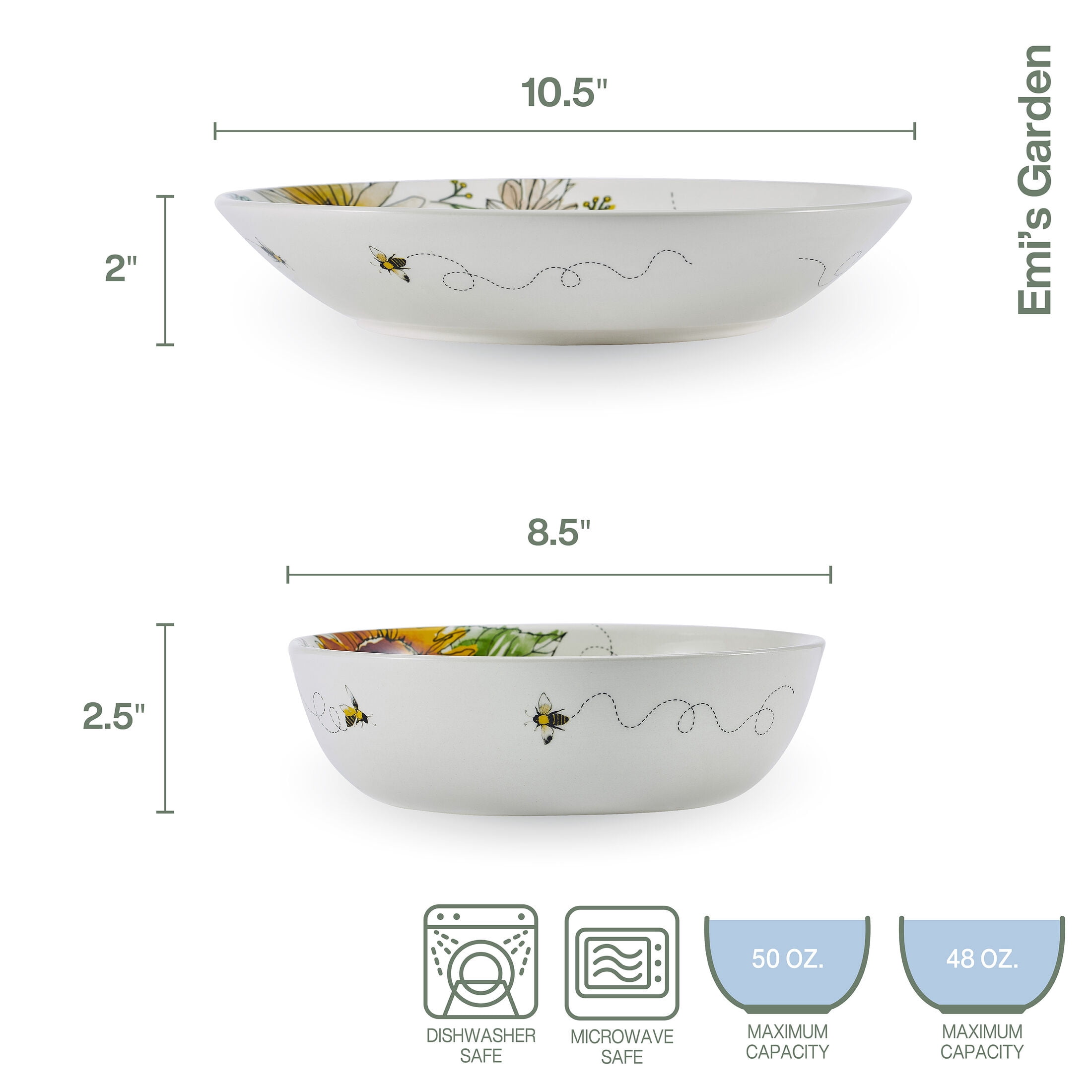 Fitz and Floyd Emis Garden Serve Bowls (Set of 2)