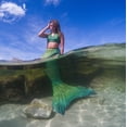 thumbnail image 2 of Sun Tail Mermaid Lime Rickey Tail Skin, Teen/Adult Size Junior Small (Monofin not included.), 2 of 6