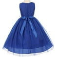 thumbnail image 2 of Little Girls Sleeveless V Neck Tulle Rhinestone Party Birthday Flower Girl dress Royal Blue Size 2, 2 of 4